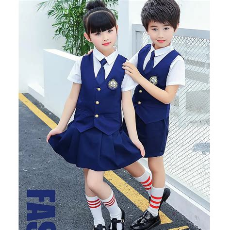 Children Japanese Korean School Uniforms Girl Boys dance csotumes Tops ...