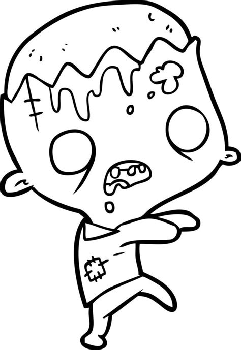 cute cartoon zombie 12548156 Vector Art at Vecteezy