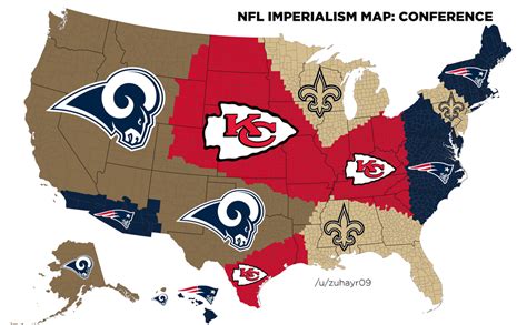 NFL Conference Round Imperialism Map : nfl