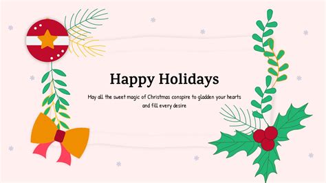 Free Christmas Card PowerPoint Template & Google Slides Themes