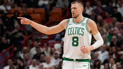 Celtics' Kristaps Porzingis sprains left ankle, leaves game against Miami