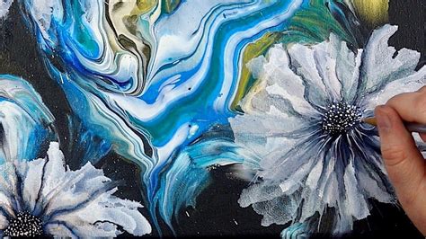 Alcohol Ink Flowers on Acrylic Pour Paintings ~ Stunning Results - YouTube | Alcohol ink ...