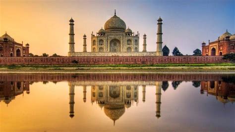 India, Taj Mahal, Asian Architecture, Love, Landscape, Water, Reflection, Sunset Wallpapers HD ...