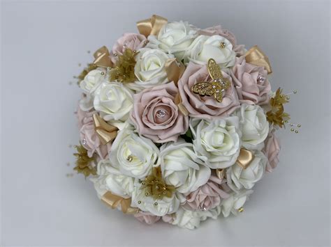 Cheap Artificial Wedding Bouquets / Wedding Centerpieces Bouquet Sweetheart Rose Silk Flower ...