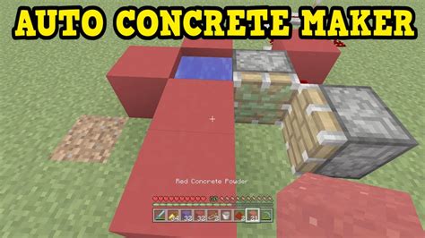 Minecraft TU53 Redstone - AUTO CONCRETE CREATOR - YouTube