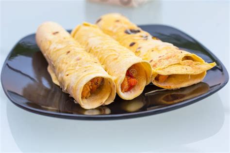 Mexican style enchiladas stock photo. Image of minced - 31689588