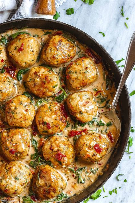 Creamy Spinach Turkey Meatballs | Healthy recipes, Dinner recipes ...