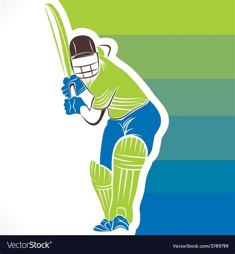 Creative cricket player banner design vector image on VectorStock ...