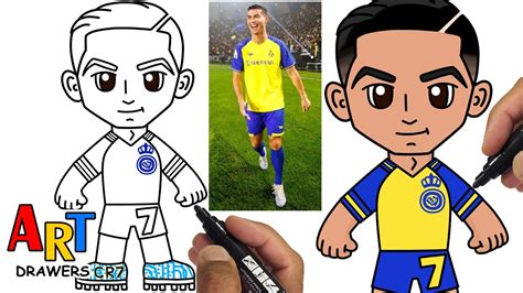 How to Draw Cristiano Ronaldo Al Nassr CR7 - YouTube