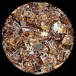 Copper Reflective Diamond Fire Pit Glass - 1 LB Crystal Package