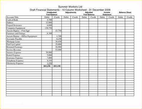 Free Bookkeeping Templates Of Free Bookkeeping forms and Accounting Templates ...