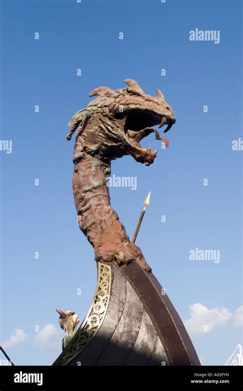 Dragon on Viking Ship Stock Photo - Alamy