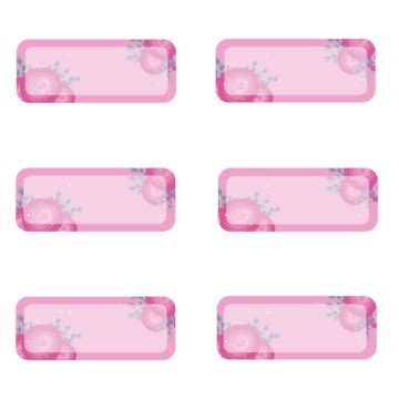 Pink Name Tag PNG Transparent Images Free Download | Vector Files | Pngtree