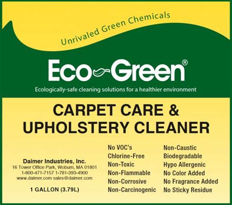 Carpet Care: New Eco Green Carpet Cleaning Chemicals by Daimer