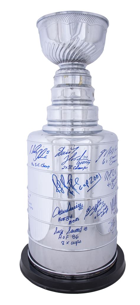 Lot Detail - Stanley Cup Giant 25" Replica Trophy Signed by 26 Winners ...