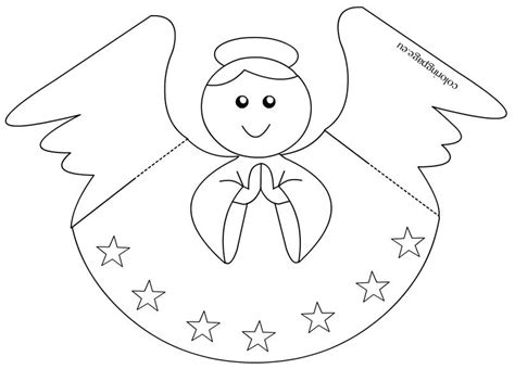 Paper angel template | Coloring Page | Christmas angel crafts, Paper angel, Free printable crafts