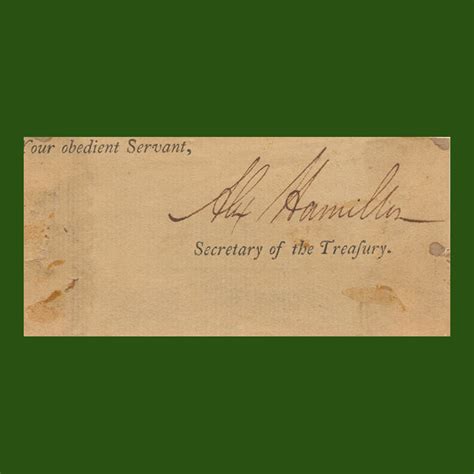 Alexander Hamilton, Signature with Engraving | Abraham Lincoln Book ...