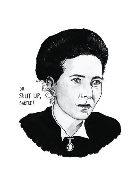 Simone De Beauvoir Literary Poster Print Great Writer Feminist - Etsy