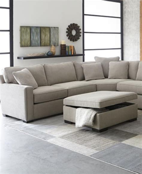 Radley Fabric Sectional Sofa Living Room Furniture Collection - Fur ...