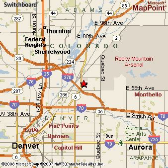 Commerce City, Colorado Area Map & More