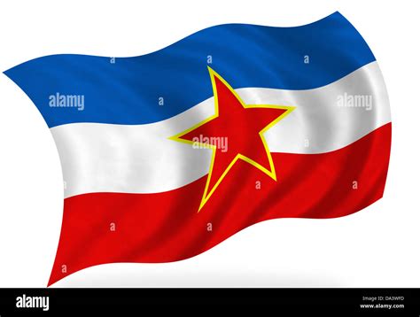 Yugoslavia flag, isolated Stock Photo - Alamy