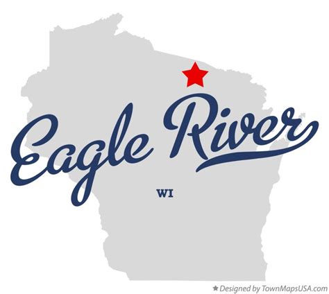 Map of Eagle River, WI, Wisconsin