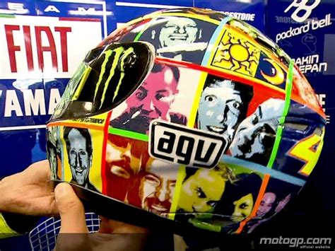 Good Finally: Valentino Rossi Show off Special Helmet Design - MotoGP Laguna Seca 2010