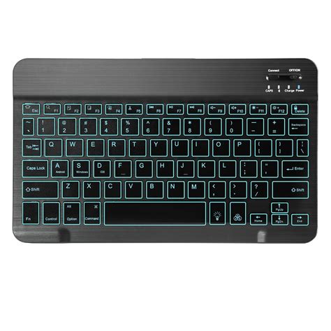 Ultra Slim Backlit Wireless Bluetooth Keyboard, Universal Portable 7 ...