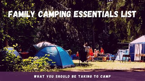 Family Camping Essentials List - The Best Guide - Blog Around The World