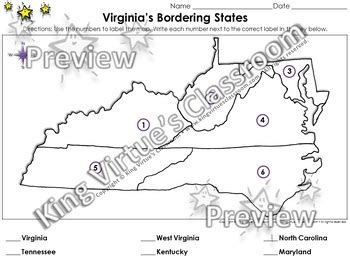 Map Of Virginia And Bordering States