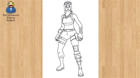 Renegade Raider Skin Drawing Easy | How to Draw Fortnite Renegade Raider Costume | Step by Step ...