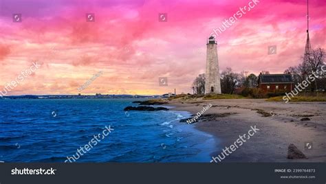 New Haven Landmark Lighthouse Beachfront Morgan Stock Photo 2399764873 | Shutterstock