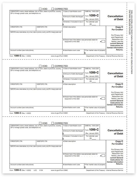 1099 C Form 2023 - Printable Forms Free Online