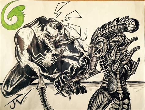 Venom Vs. Alien by Jigsaw0097 on DeviantArt