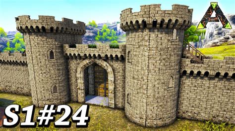 ARK EPIC CASTLE GATE + WALL BUILD!! Ark Survival Evolved Ragnarok Gameplay Ep24 - YouTube