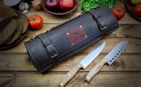 Leather Knife Roll Chef Knife Case Chef Knife Roll Chef Bag | Etsy | Chef knife, Case knives ...