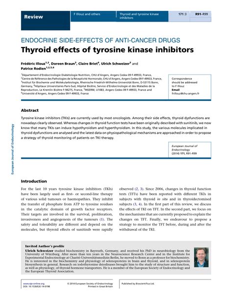 (PDF) Thyroid effects of tyrosine kinase inhibitors.