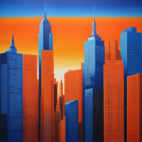 Premium Vector | New york city skyline with skyscrapers new york city ...