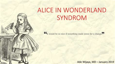 Alice in Wonderland Syndrome | PPT