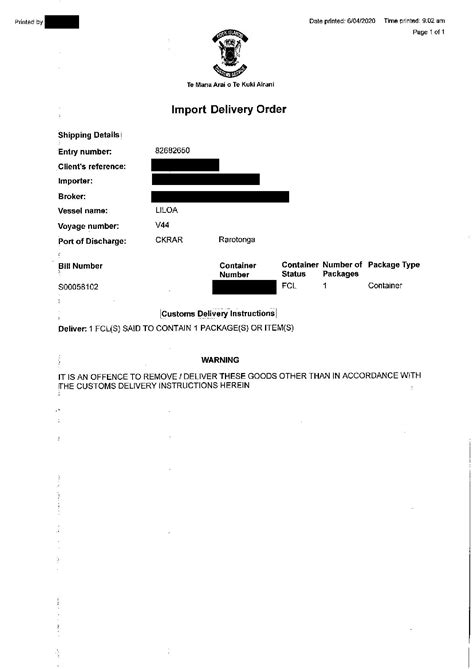 Cook Islands trade information portal import and export/import procedures