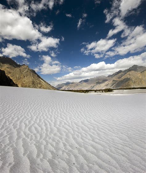 White Sand Dunes And Landscape In Nubra Valley Photograph by joSon