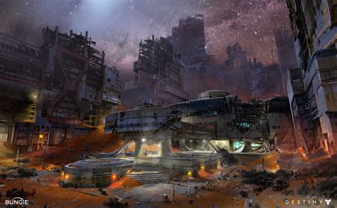 Destiny: Mars Transit Night Version | Scene design, Scenery, Concept art