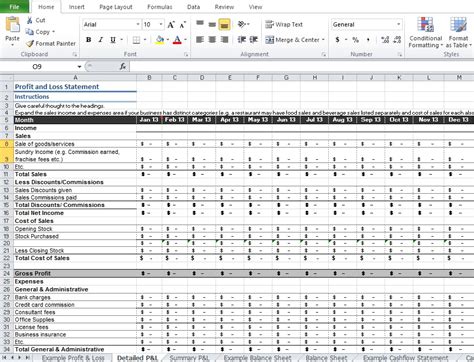 Restaurant Profit And Loss Template Excel - Martin Printable Calendars