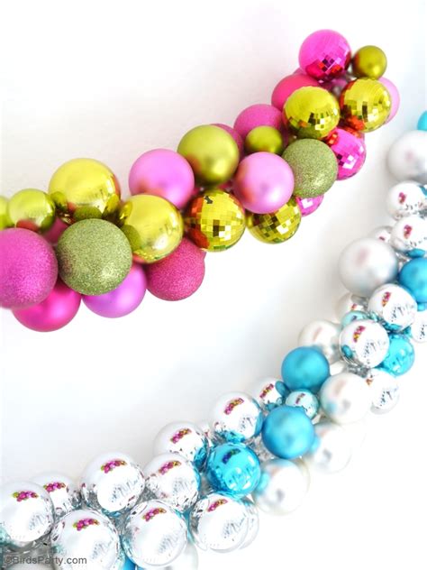 DIY Christmas Ornament Baubles Garland - Party Ideas | Party Printables Blog