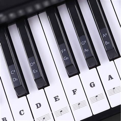 54 61 88 Keys Electronic Piano Keyboard Sound Name Stickers Key Sticker ...