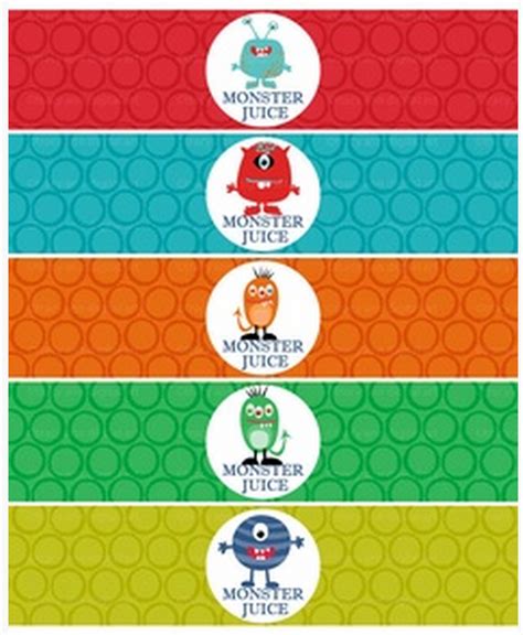 water bottle labels Monster First Birthday, Monster 1st Birthdays, Monster Birthday Parties ...