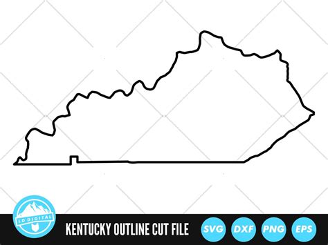 Kentucky Outline SVG Files Kentucky Cut Files United States of America ...