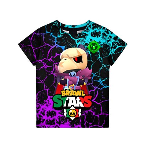 Brawl Stars Skull Crow T-Shirt Tocsain Moilliú | Cluiche Brawl Stars