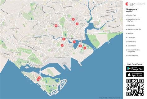 Singapore Printable Tourist Map | Sygic Travel