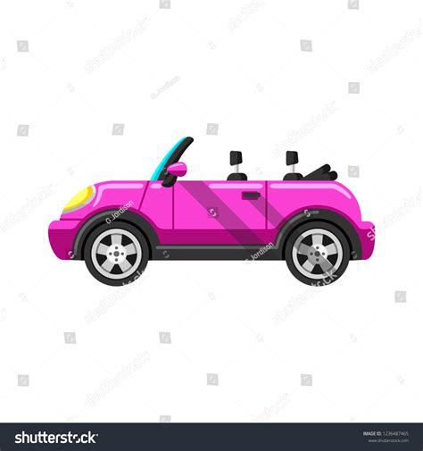 Stylized Pink Convertible Sports Car Vector Stock Vector (Royalty Free) 1236487465 | Shutterstock